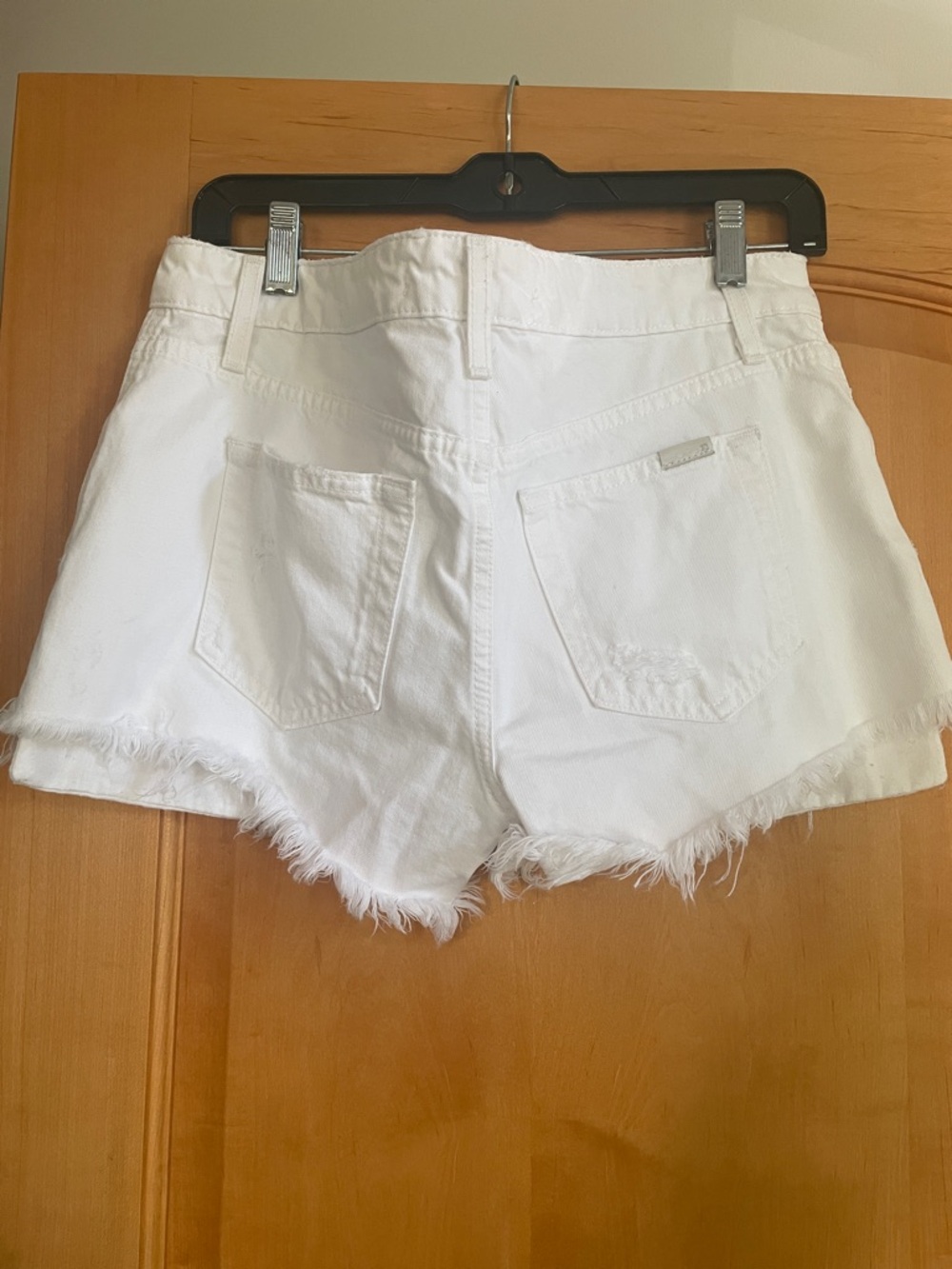 Joe’s Jeans White Distressed High-Rise Denim Shorts Size 29 Button Fly - Picture 6 of 12